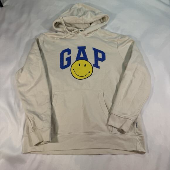 Gap Smiley Collab Hoodie Jacket Size Medium - Picture 1 of 7